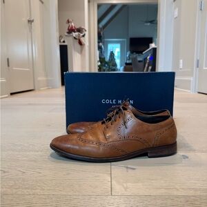 Cole Haan Men's Tan Leather Oxfords